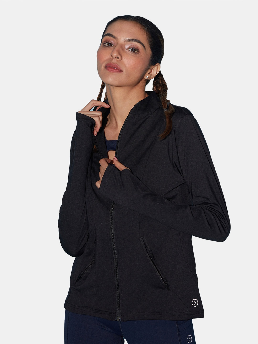 

KICA Women Black Lightweight Training or Gym Open Front Jacket