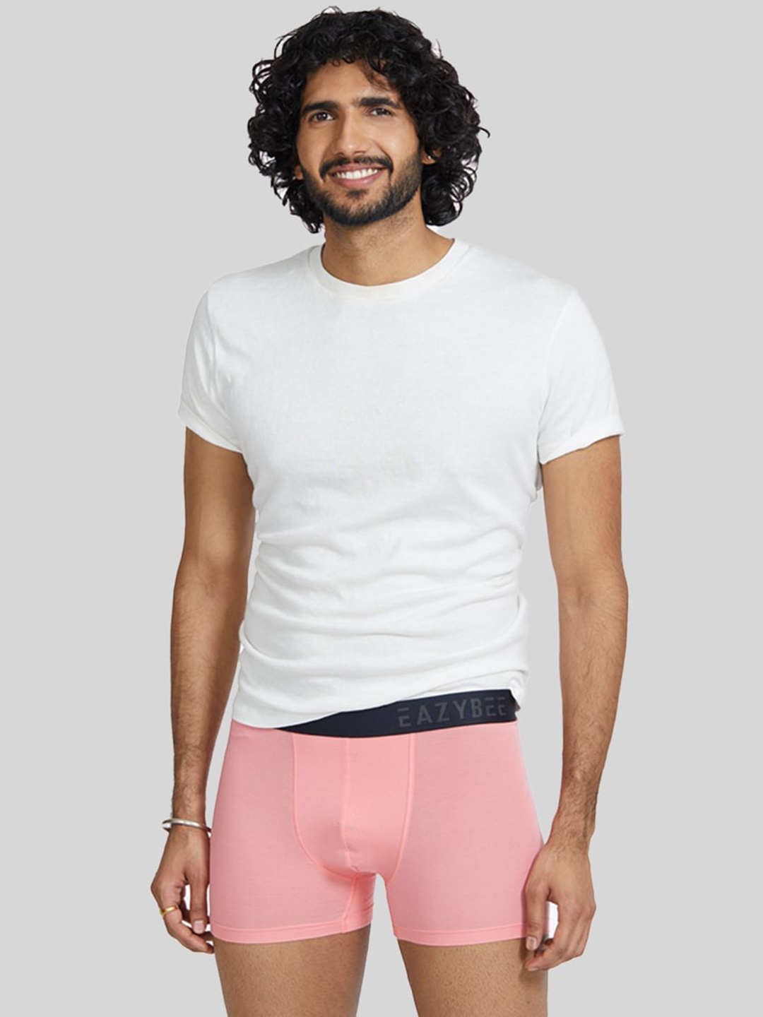 

Eazybee Men Pink Solid Trunk