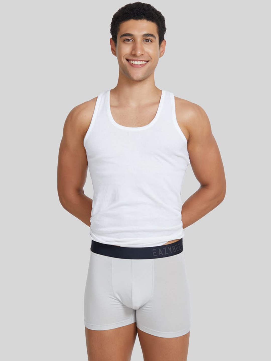 

Eazybee Men Grey Solid Trunk EZT1G