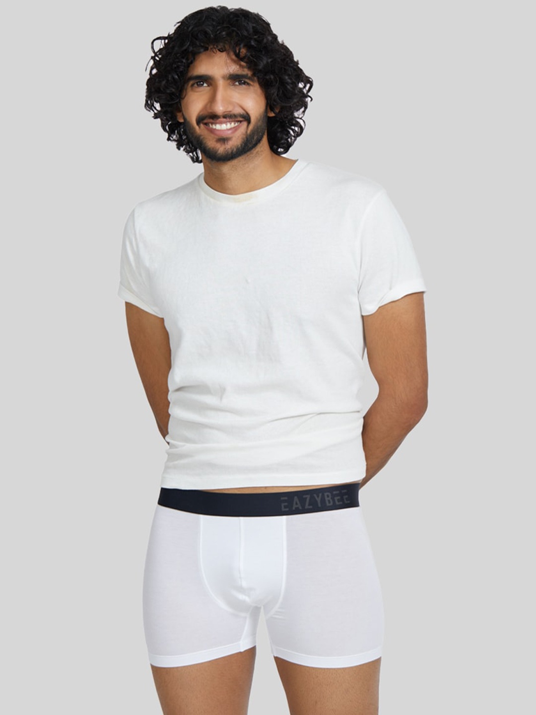 

Eazybee Men White Solid Trunk