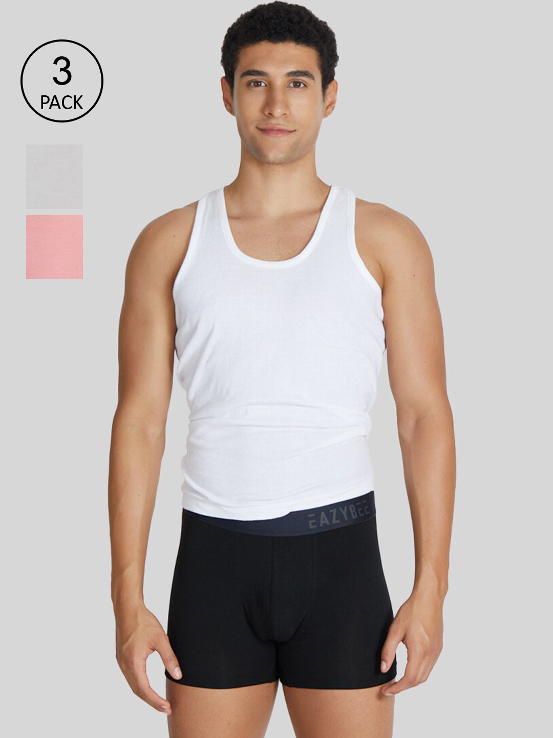 

Eazybee Men Black & Grey Solid Trunk