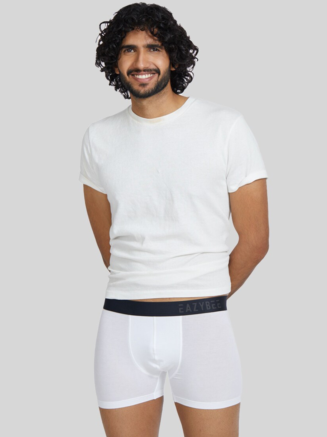 

Eazybee Men White Solid Trunk