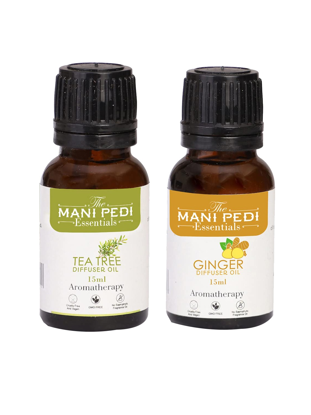 

The Mani Pedi Essentials Set Of 2 Brown Aroma Oil Diffusers 15 ML, Grey