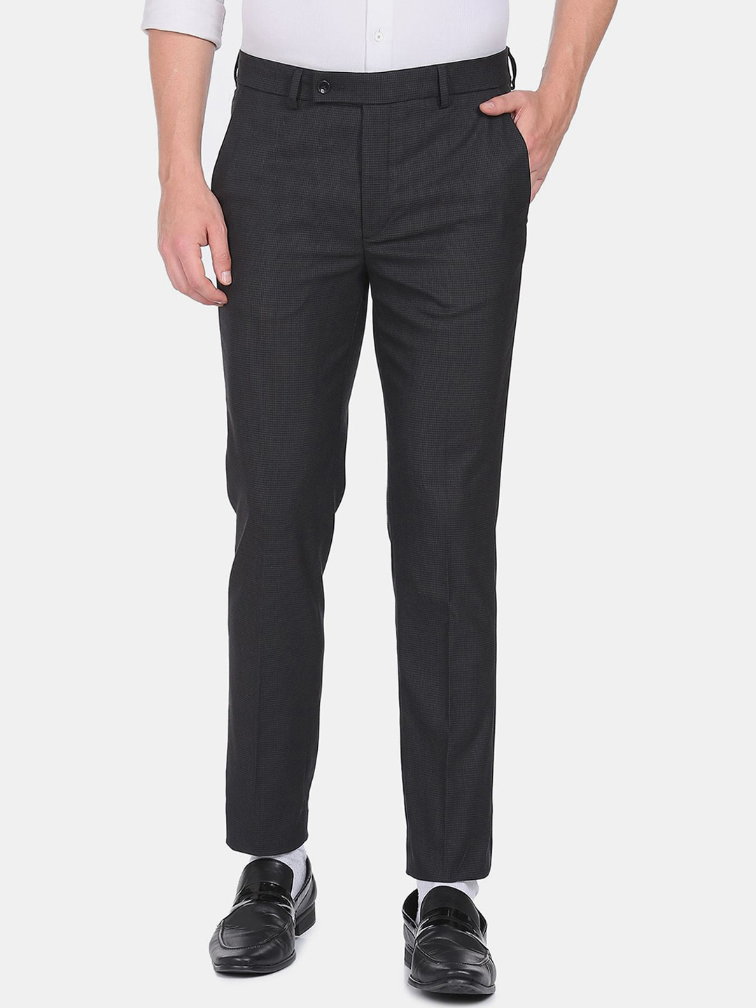 

Arrow Men Black Solid Slim Fit Autoflex Formal Trouser