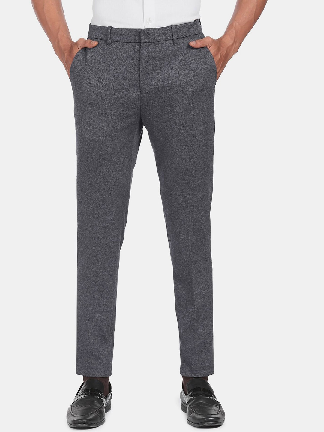 

Arrow New York Men Autoflex Formal Trousers, Charcoal