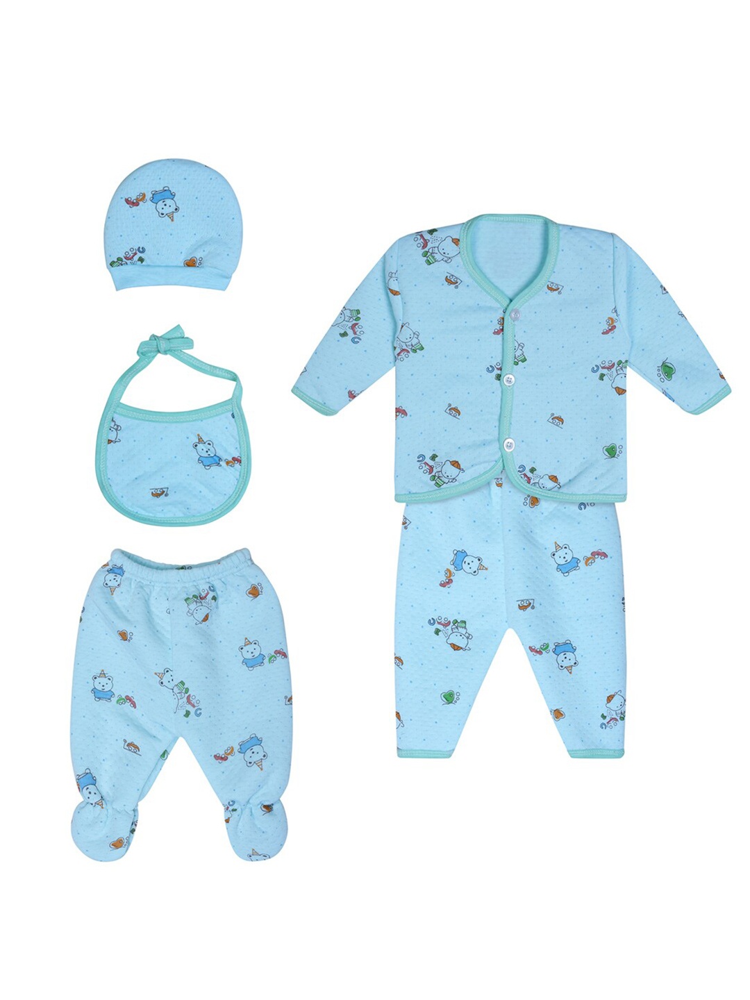 

Superminis Unisex Kids Blue & Yellow Printed Shirt with Pyjamas