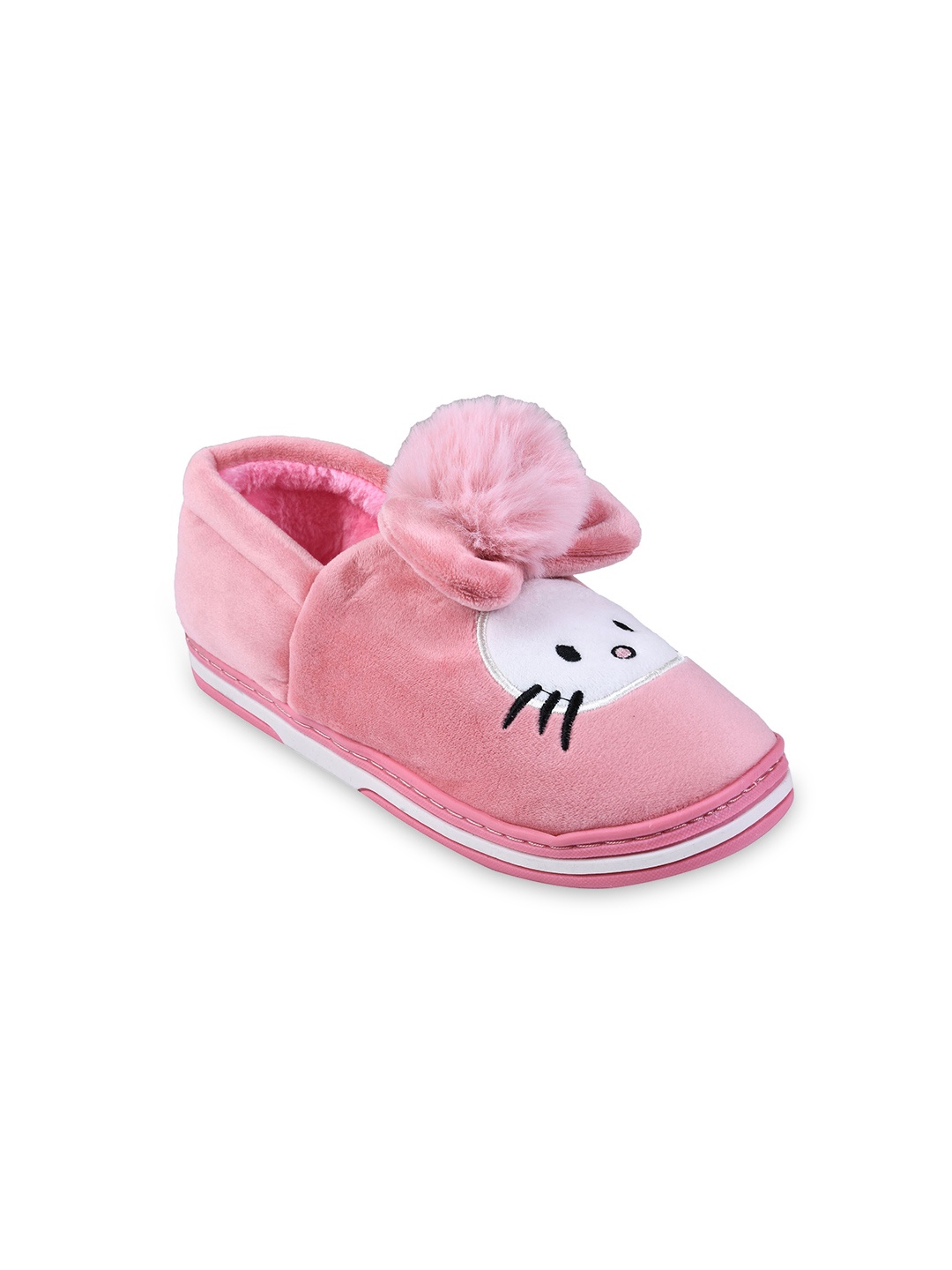 

CASSIEY Women Pink & White Printed Room Slippers