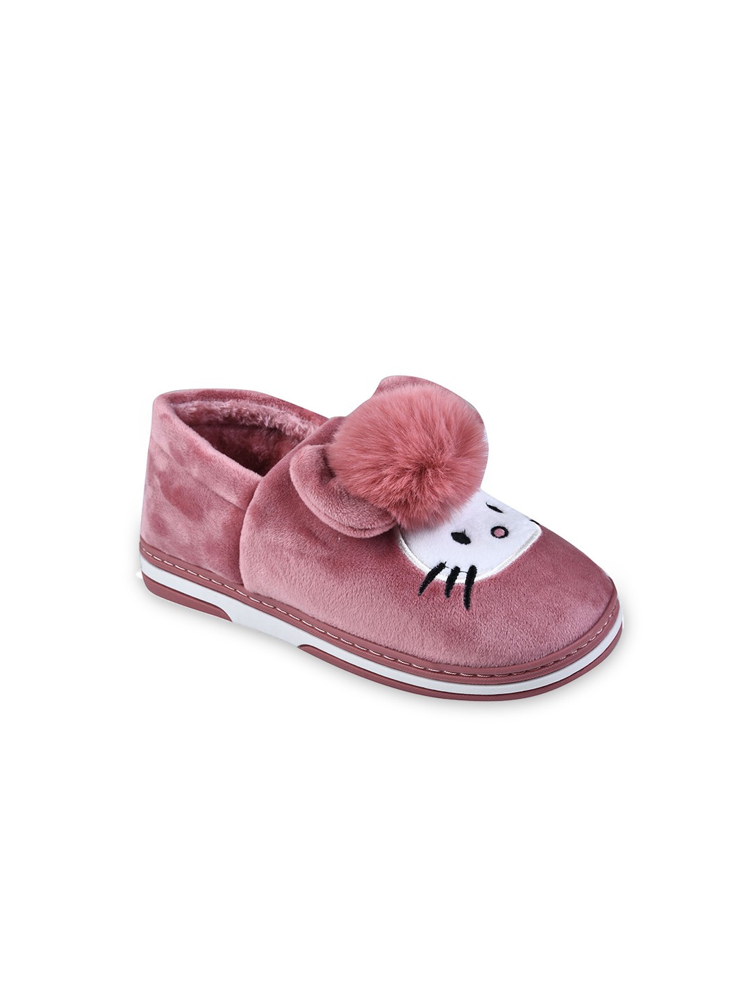 

CASSIEY Women Peach-Coloured & White Printed Room Slippers