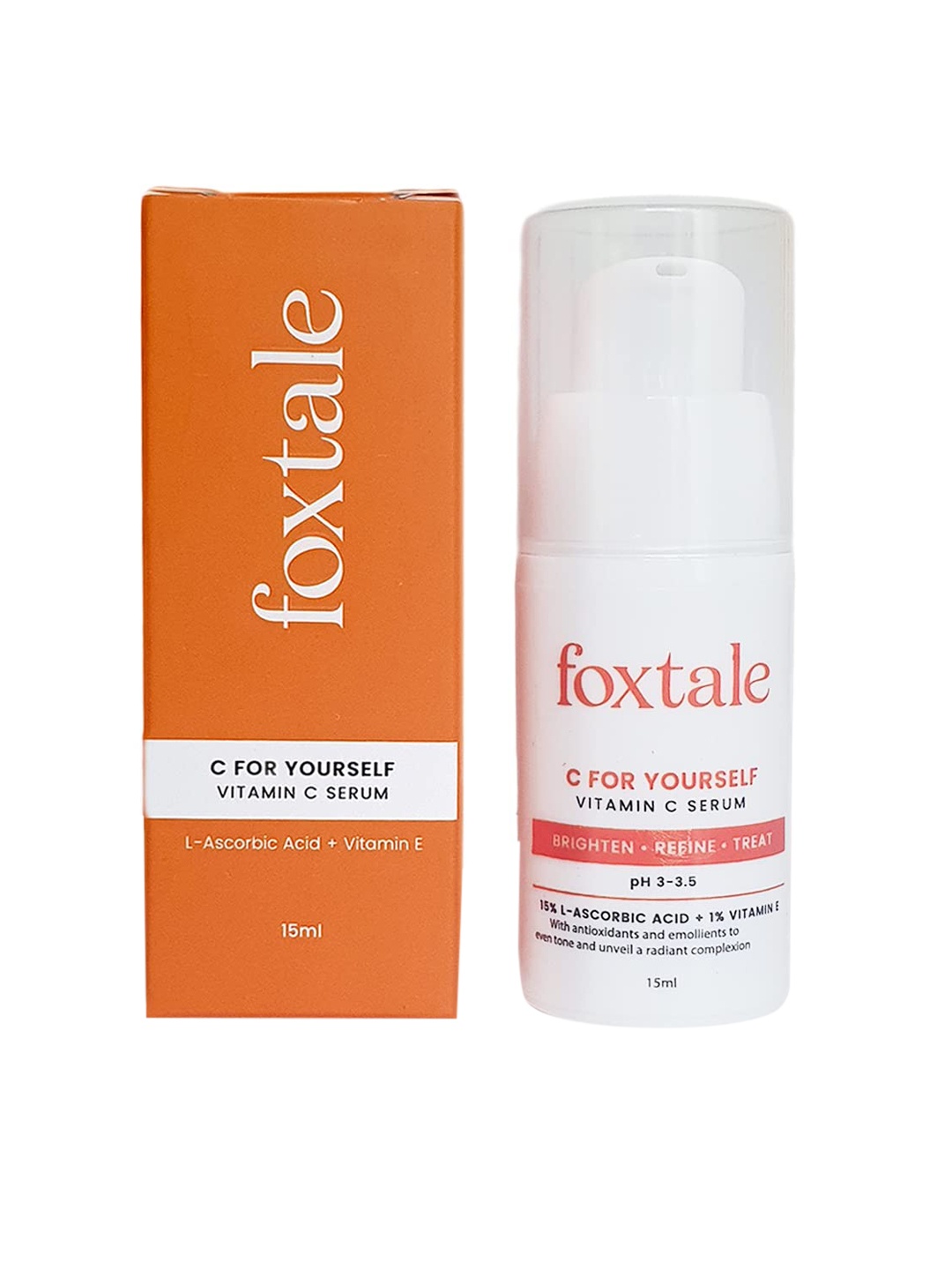 

FoxTale Limited Edition C for Yourself Vitamin C Serum with L-Ascorbic Acid - 15ml, Orange