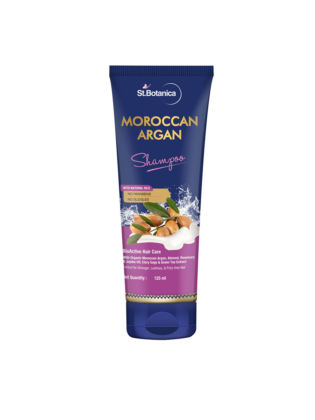 

St.Botanica Moroccan Argan Hair Shampoo with Natural Oils - 125 ml, Blue