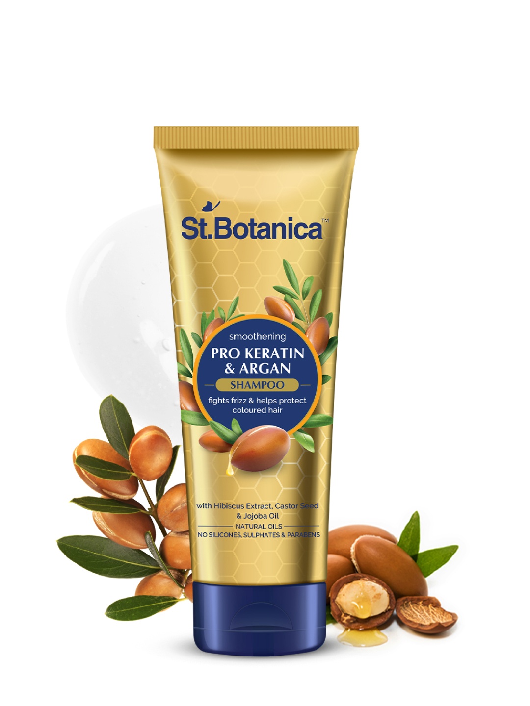 

St.Botanica Pro Keratin & Argan Oil Smooth Therapy Shampoo - 50 ml, Gold