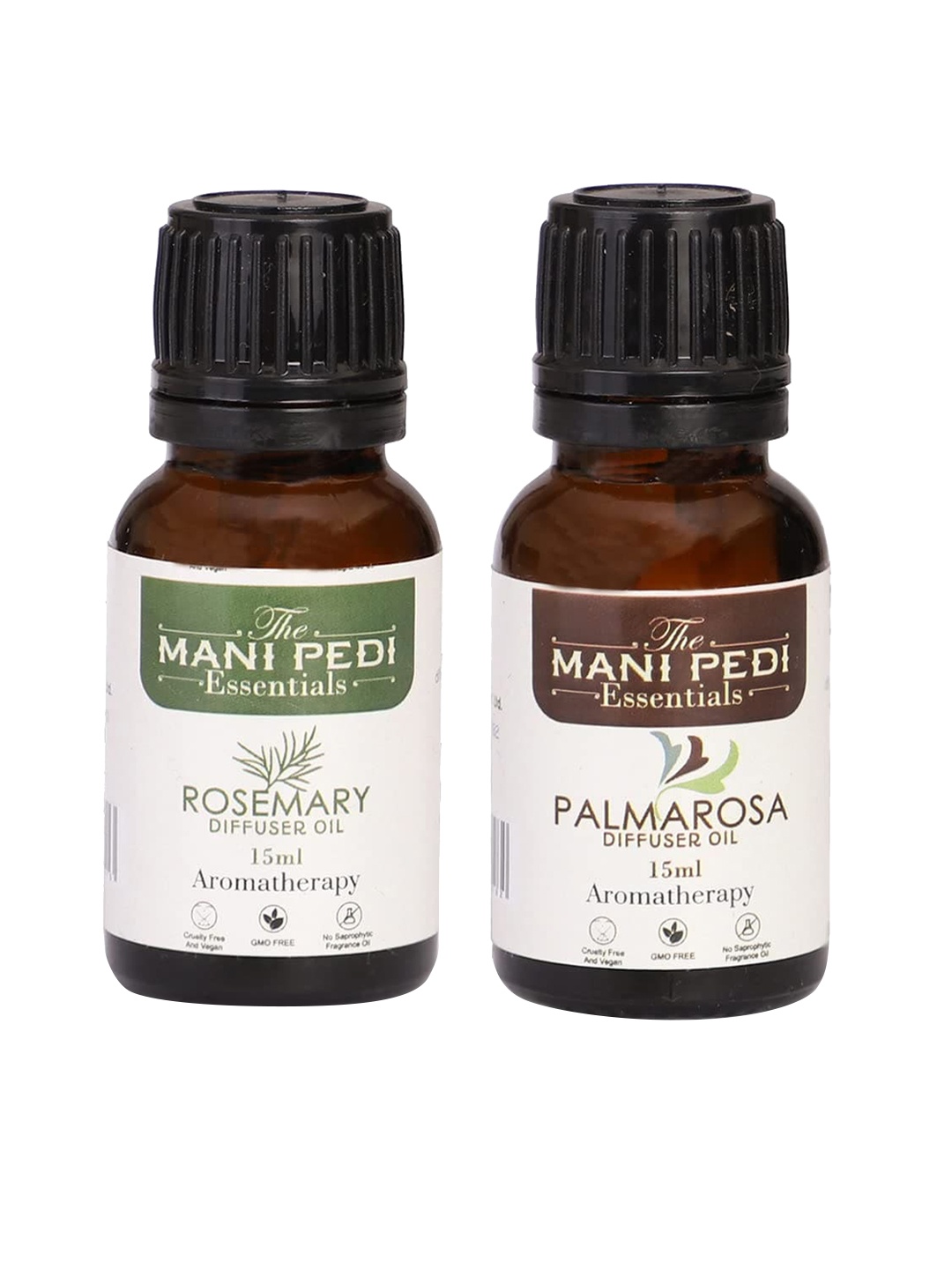 

The Mani Pedi Essentials Set Of 2 Grey Rosemary & Palmarosa Aroma Oil Diffusers 15 ml