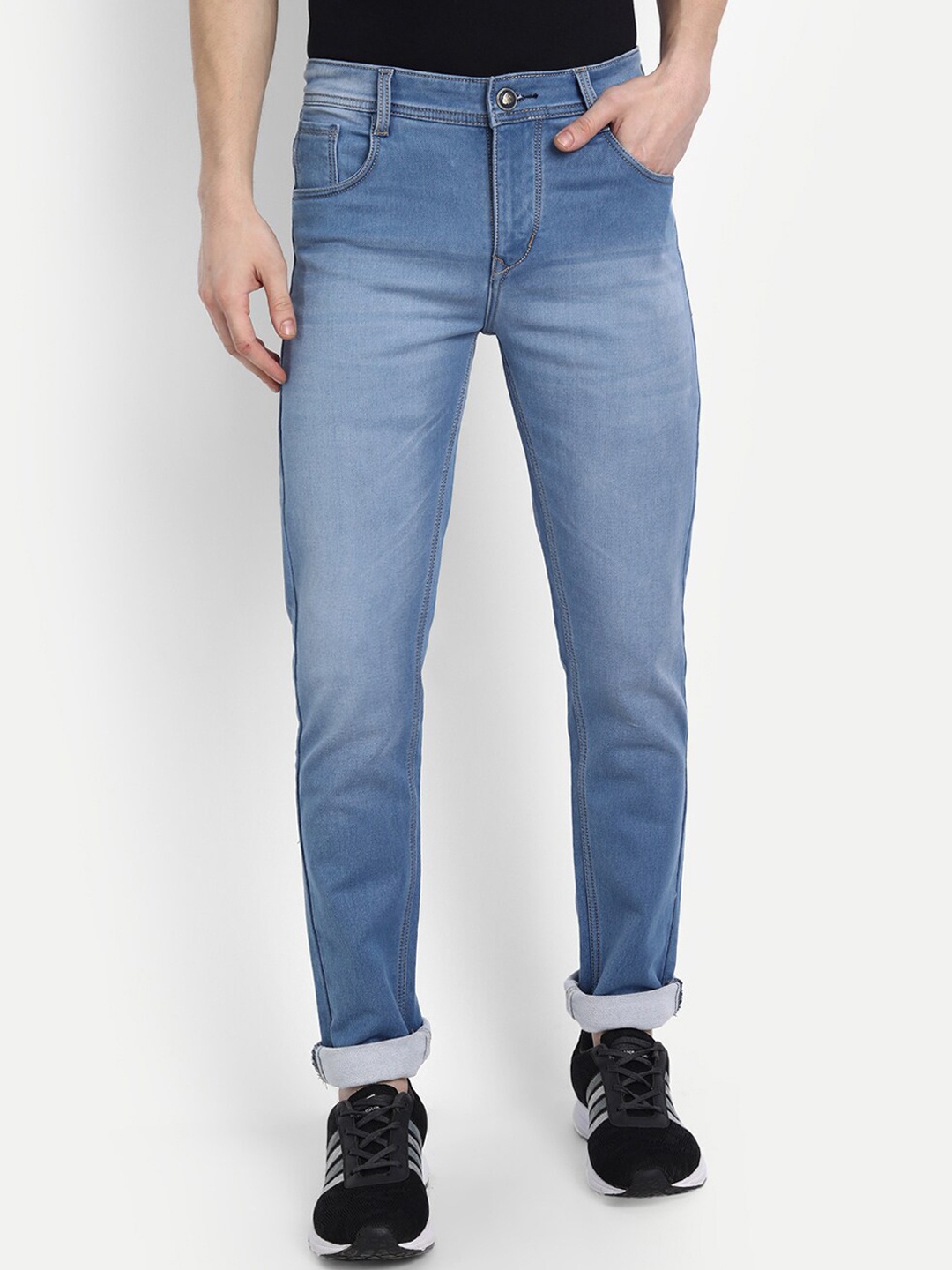 

BROADSTAR Men Blue Slim Fit Light Fade Stretchable Jeans