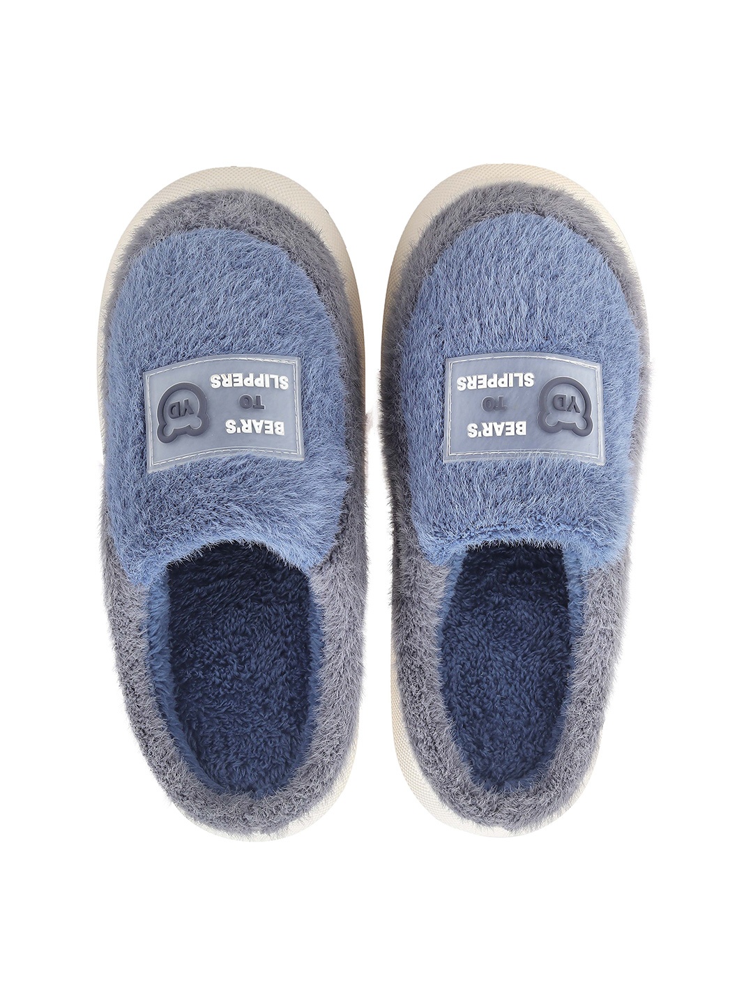 

CASSIEY Men Blue & Grey Colourblocked Room Slippers