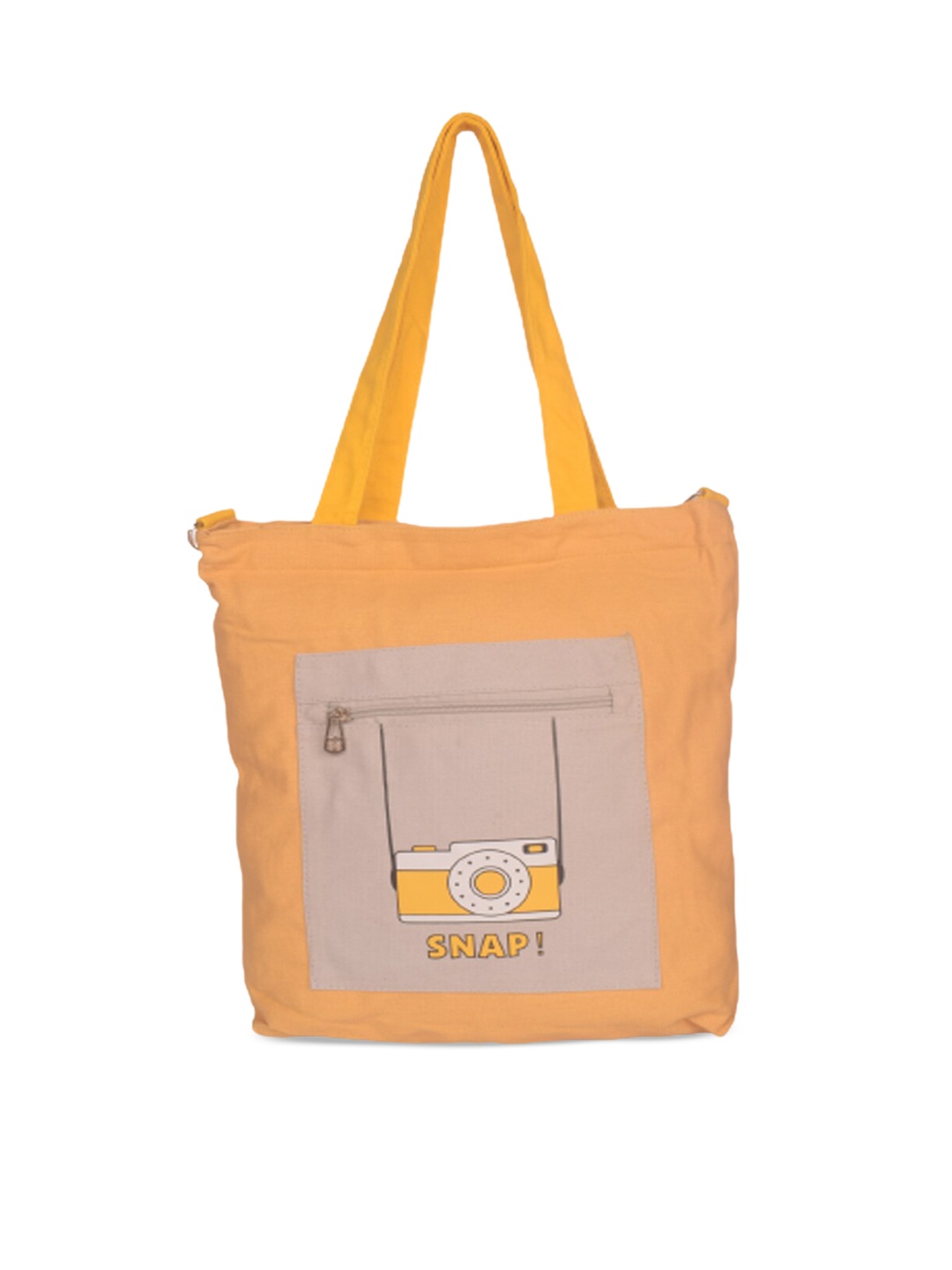 

Bagkok Yellow Colourblocked Oversized Shopper Tote Bag