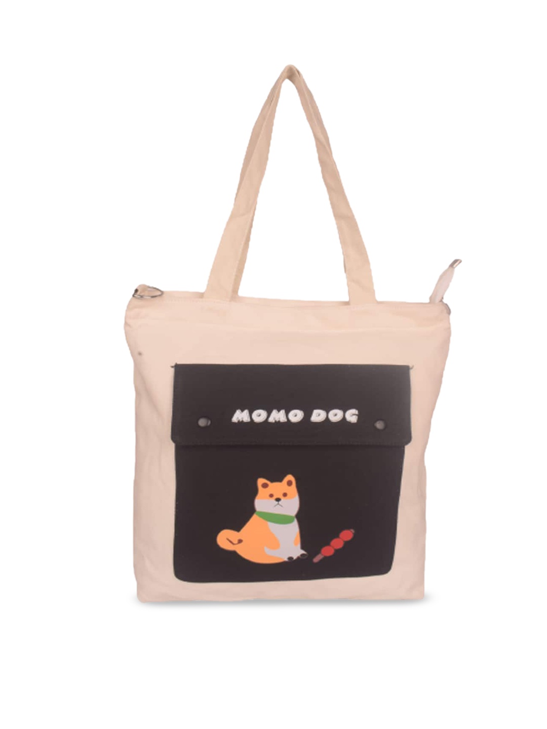 

Bagkok Beige Colourblocked Shopper Tote Bag