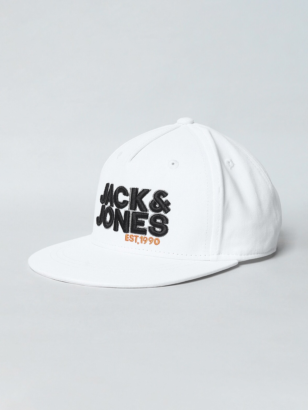 

Jack & Jones Junior Boys White & Black Embroidered Baseball Cap