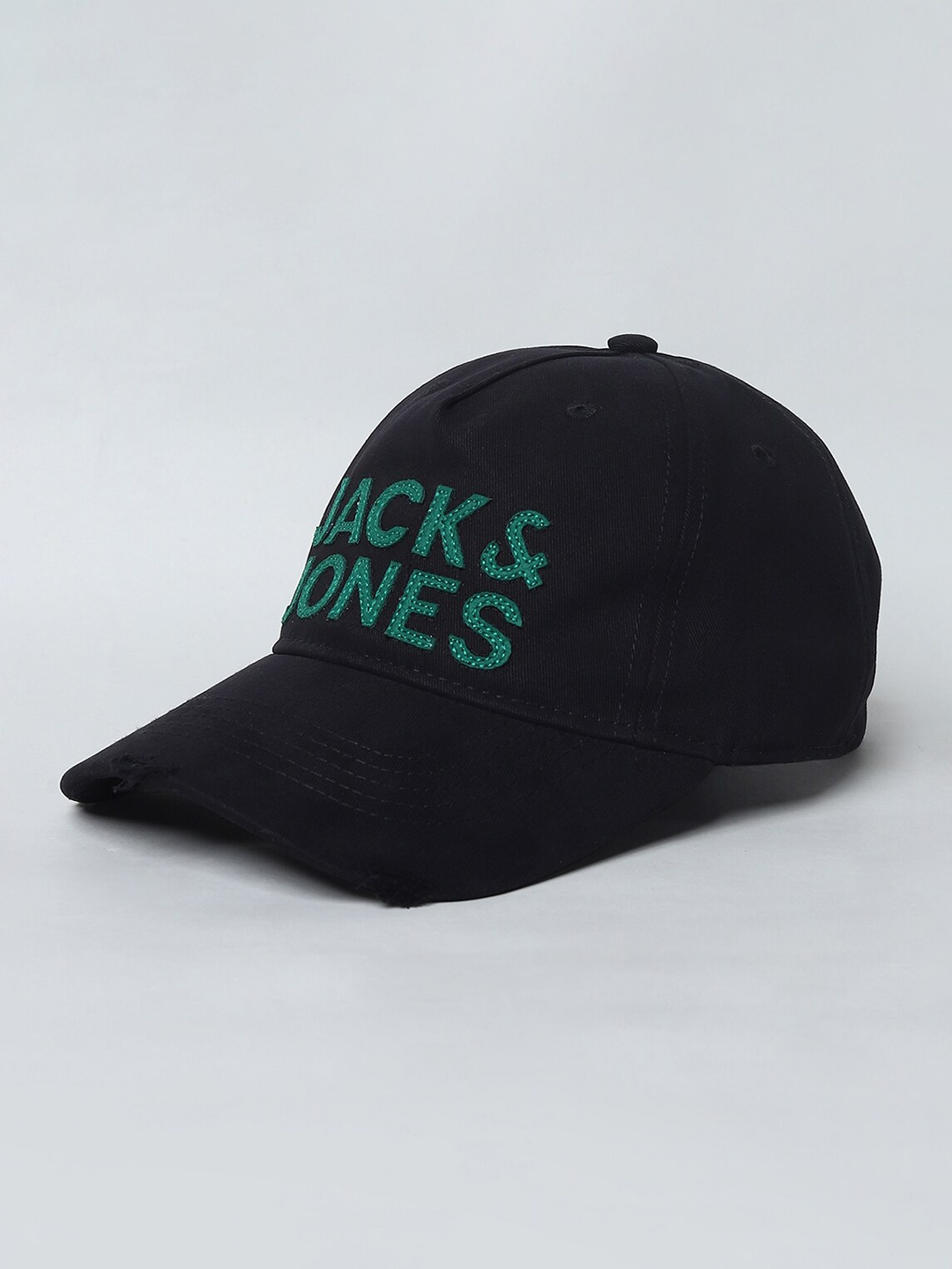 

Jack & Jones Junior Boys Black & Green Embroidered Baseball Cap