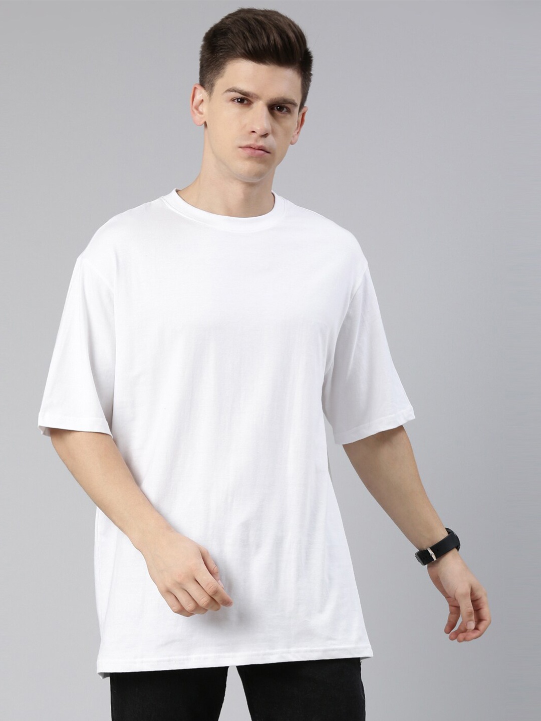 

recast Men White Pure Cotton T-shirt