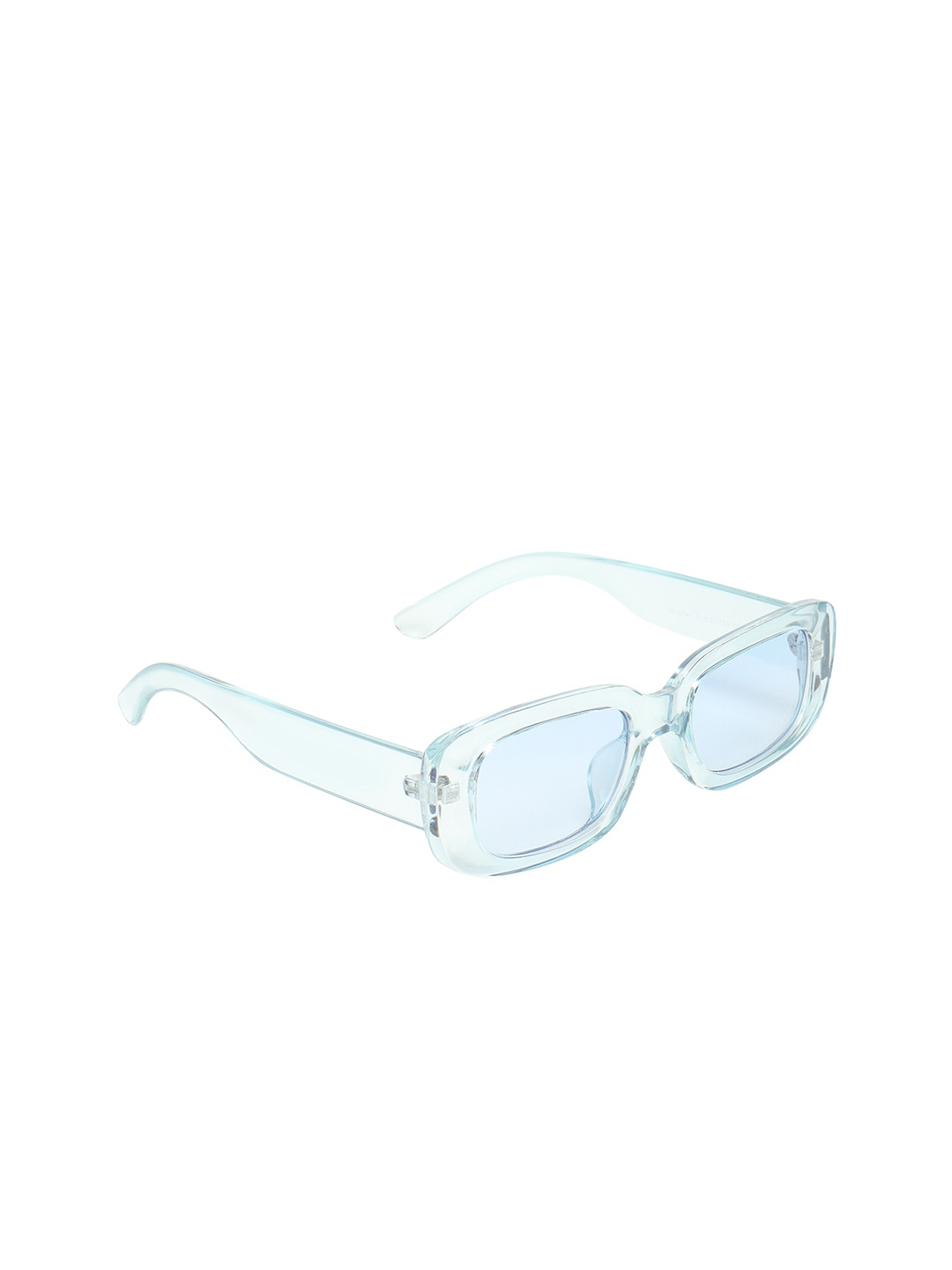 

GARTH Unisex Clear Lens & Blue Rectangle Sunglasses with UV Protected Lens