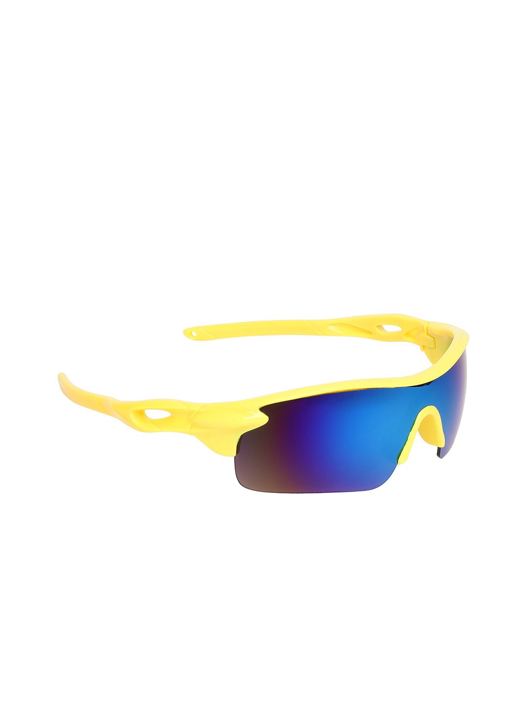 

GARTH Unisex Blue Lens & Yellow Sports Sunglasses with UV Protected Lens