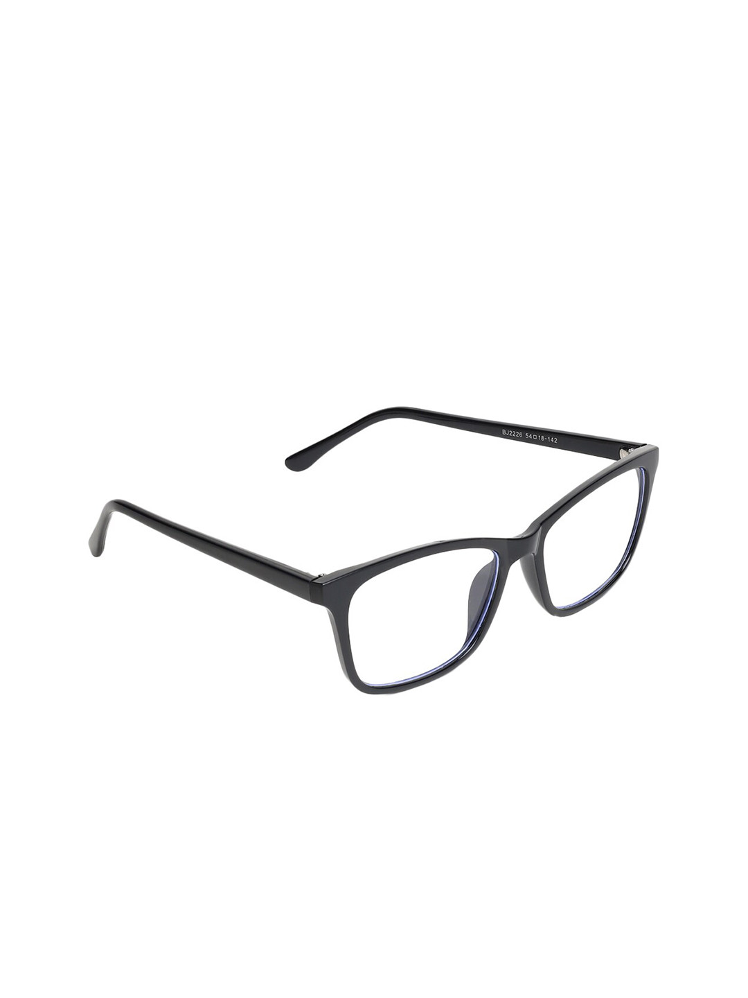 

GARTH Unisex Clear Lens & Black Rectangle Sunglasses with UV Protected Lens, Transparent