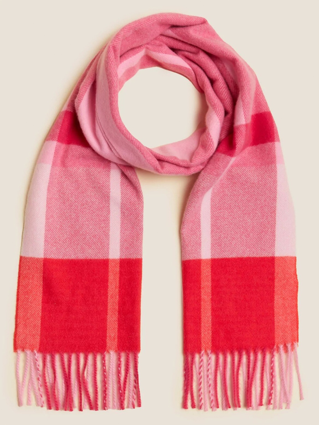 

Marks & Spencer Women Pink & Red Checked Scarf