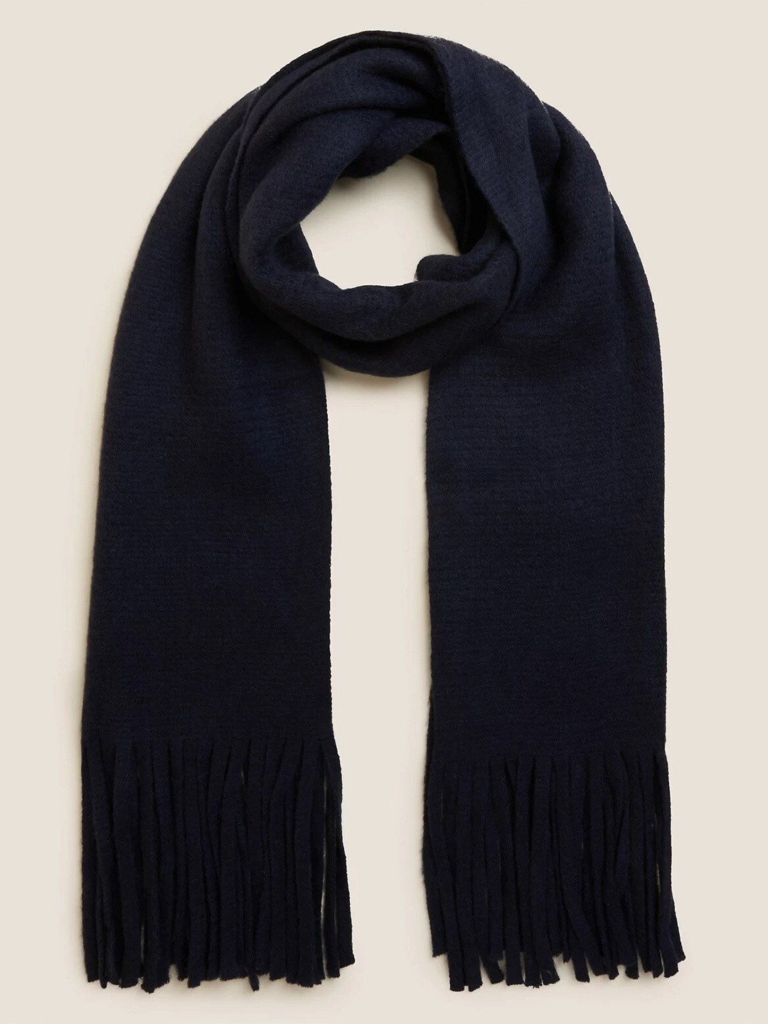

Marks & Spencer Women Navy Blue Tassel Scarf