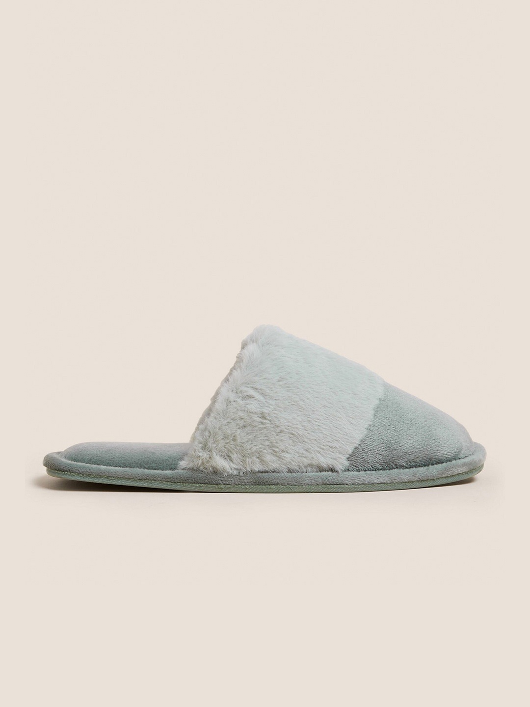 

Marks & Spencer Women Green & Grey Colourblocked Room Slippers