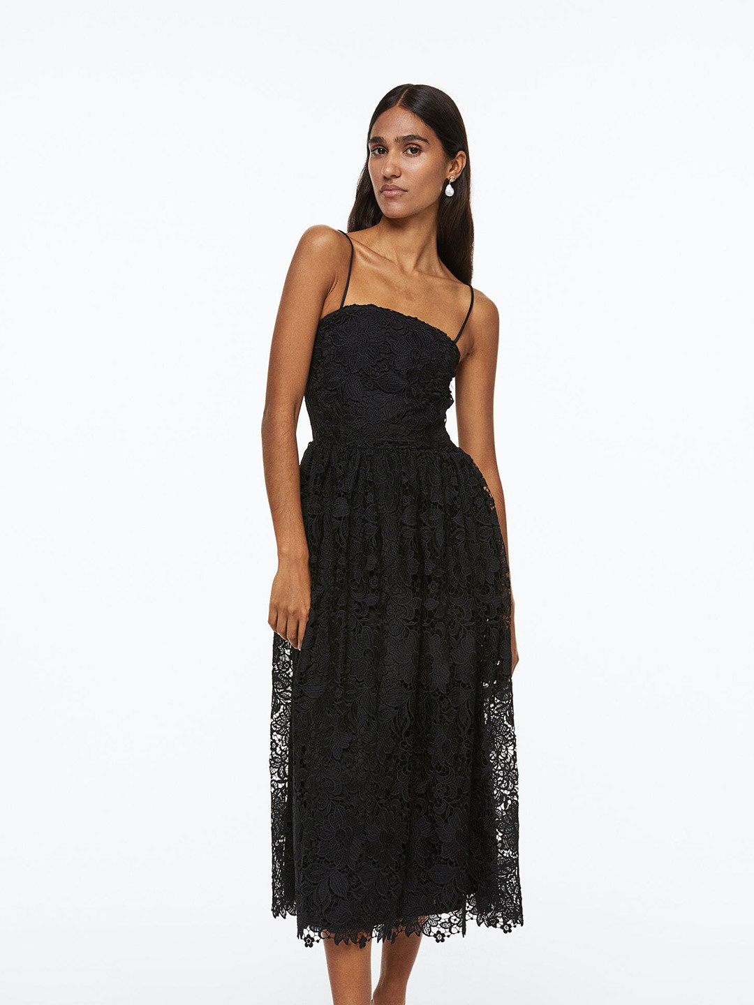 

H&M Woman Black Lace Bandeau Dress
