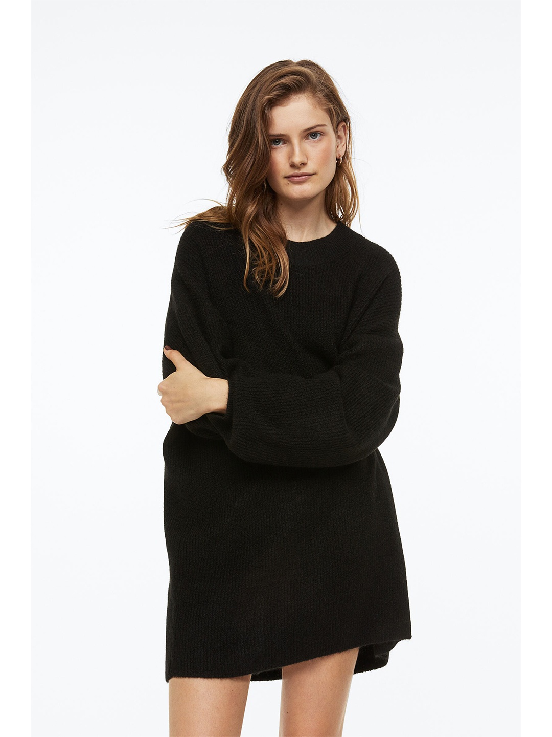 

H&M Women Black Knitted Dress