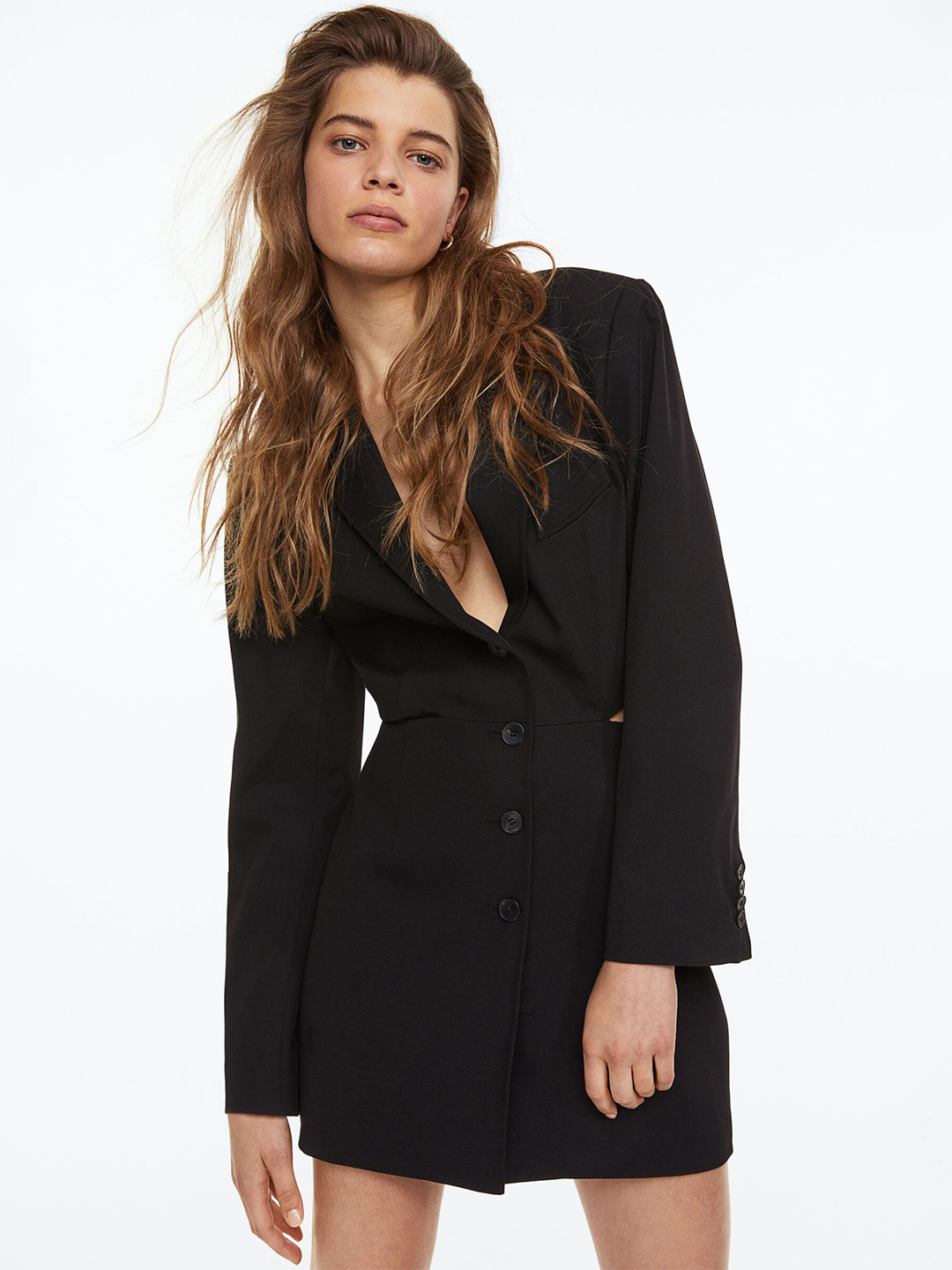 

H&M Black Cut-Out Blazer Dress