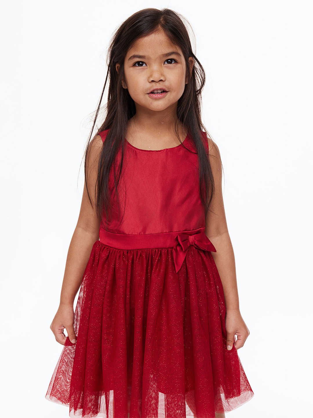 

H&M Girls Red Tulle-Skirt Dress