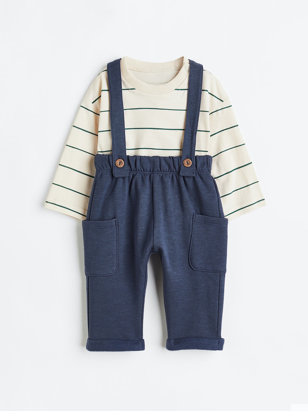 

H&M Boys Blue & White 2-Piece Cotton Set