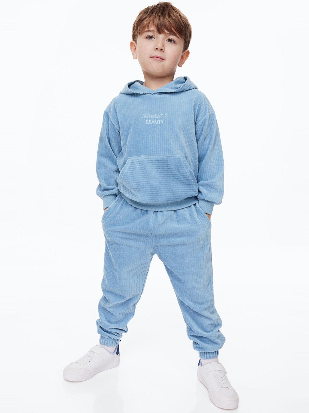 

H&M Boys 2-Piece Velour Set, Blue