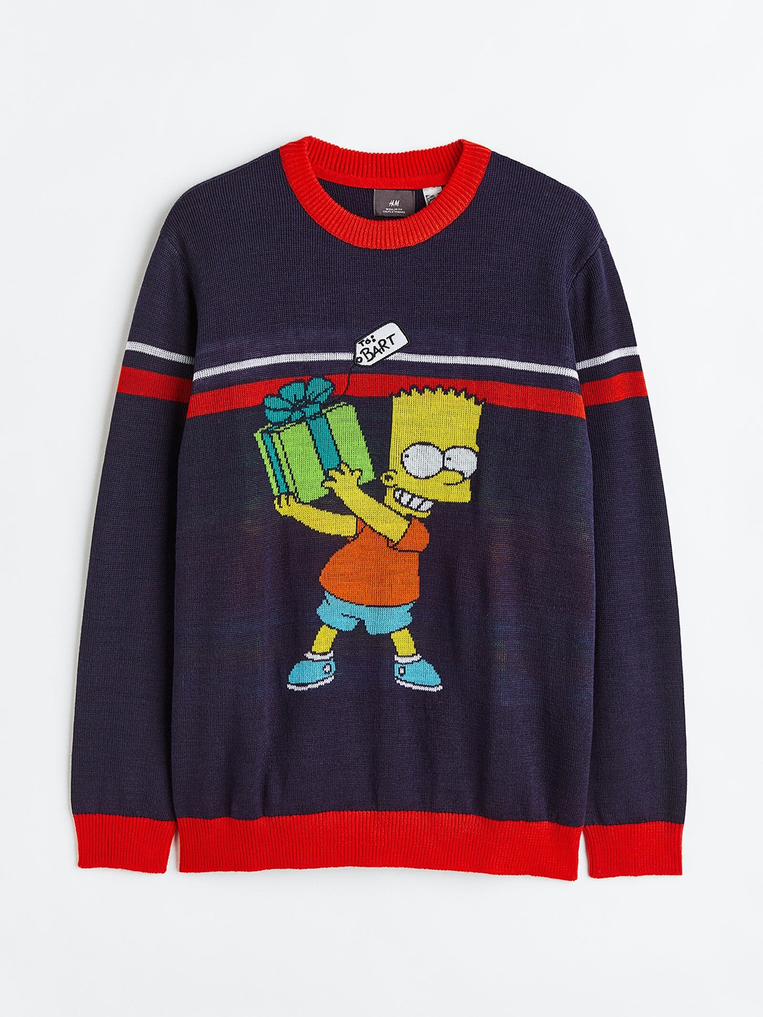 

H&M Men Blue Regular Fit Fine-Knit Jumper