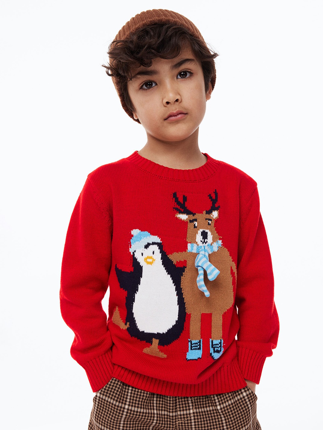 

H&M Boys Red Interactive-Motif Jumper