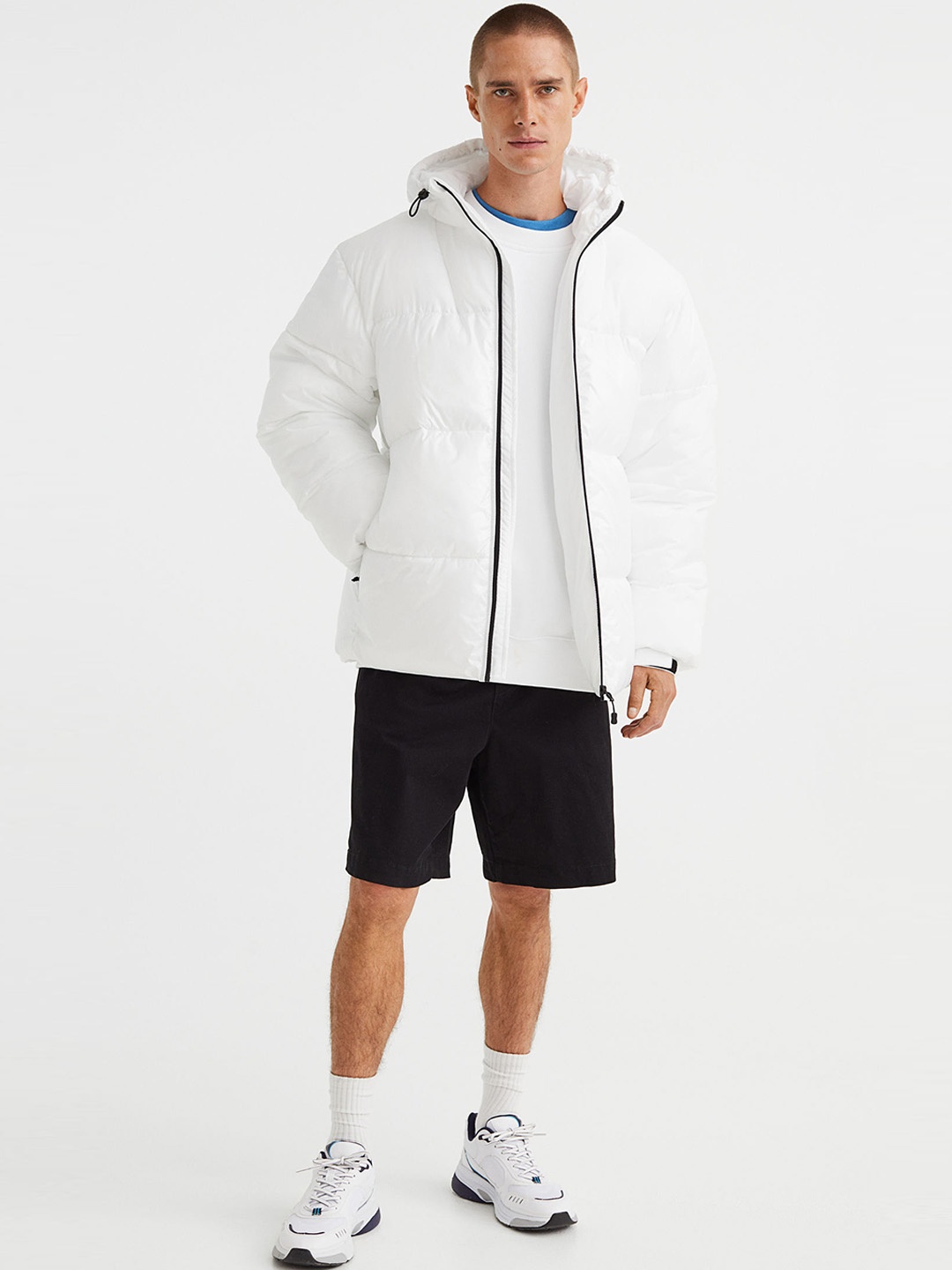 

H&M Men White Water-Repellent Puffer Jacket
