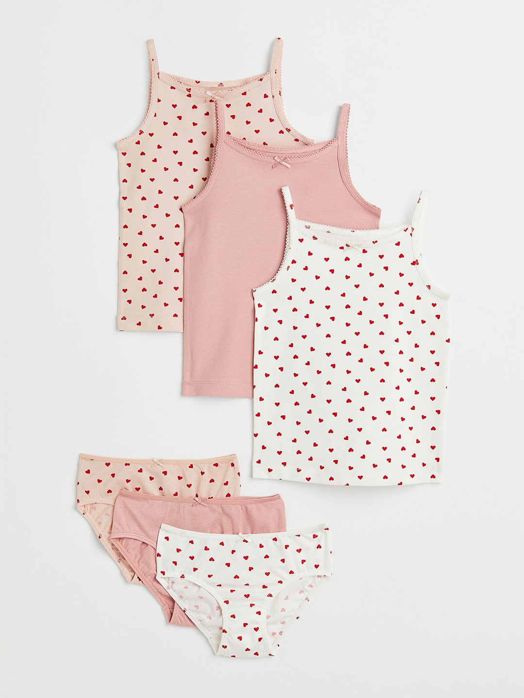 

H&M Girls 6-piece cotton set, Pink