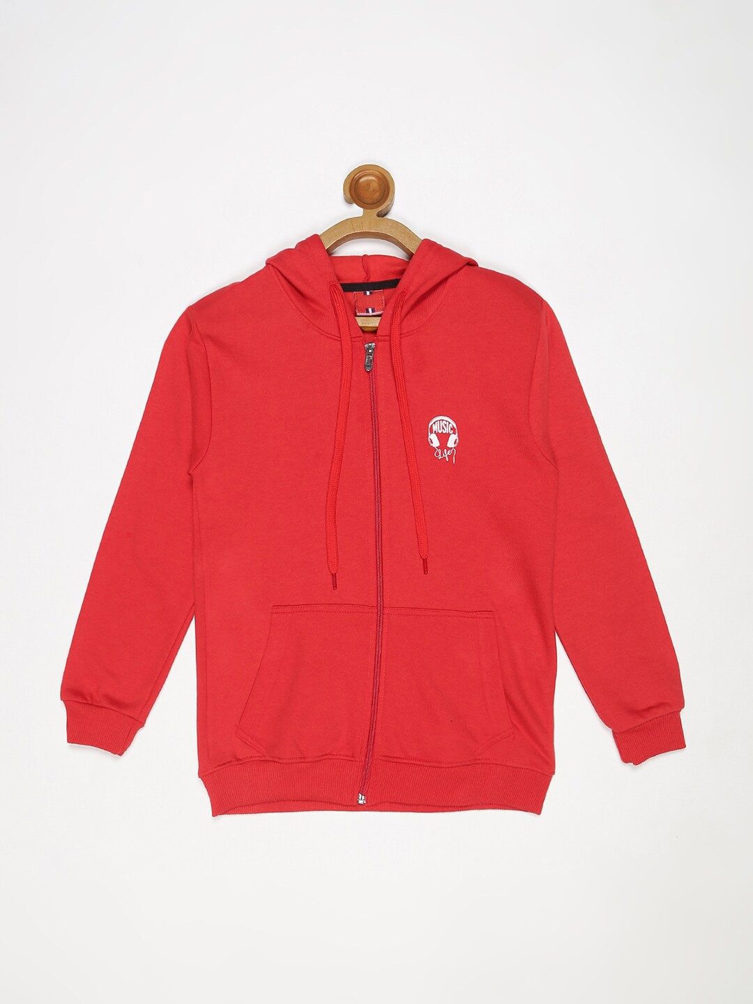 

V2 Value & Variety Boys Red Solid Hooded Fleece Sweatshirt