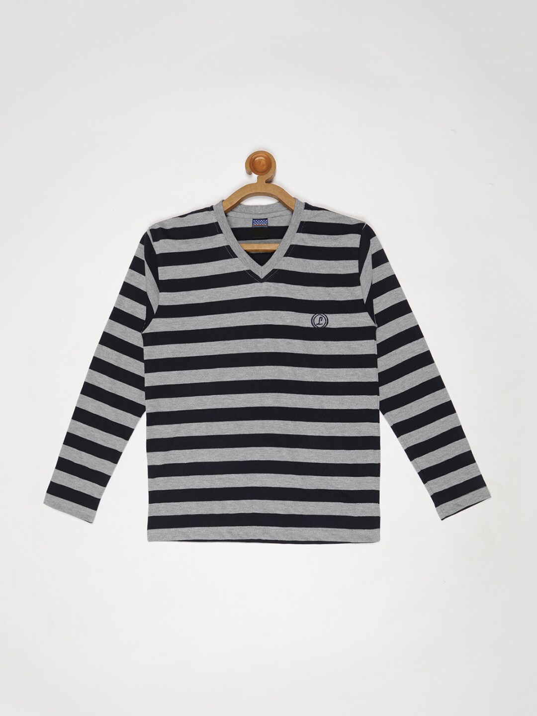 

V2 Value & Variety Boys Black & Grey Striped Cotton Sweatshirt