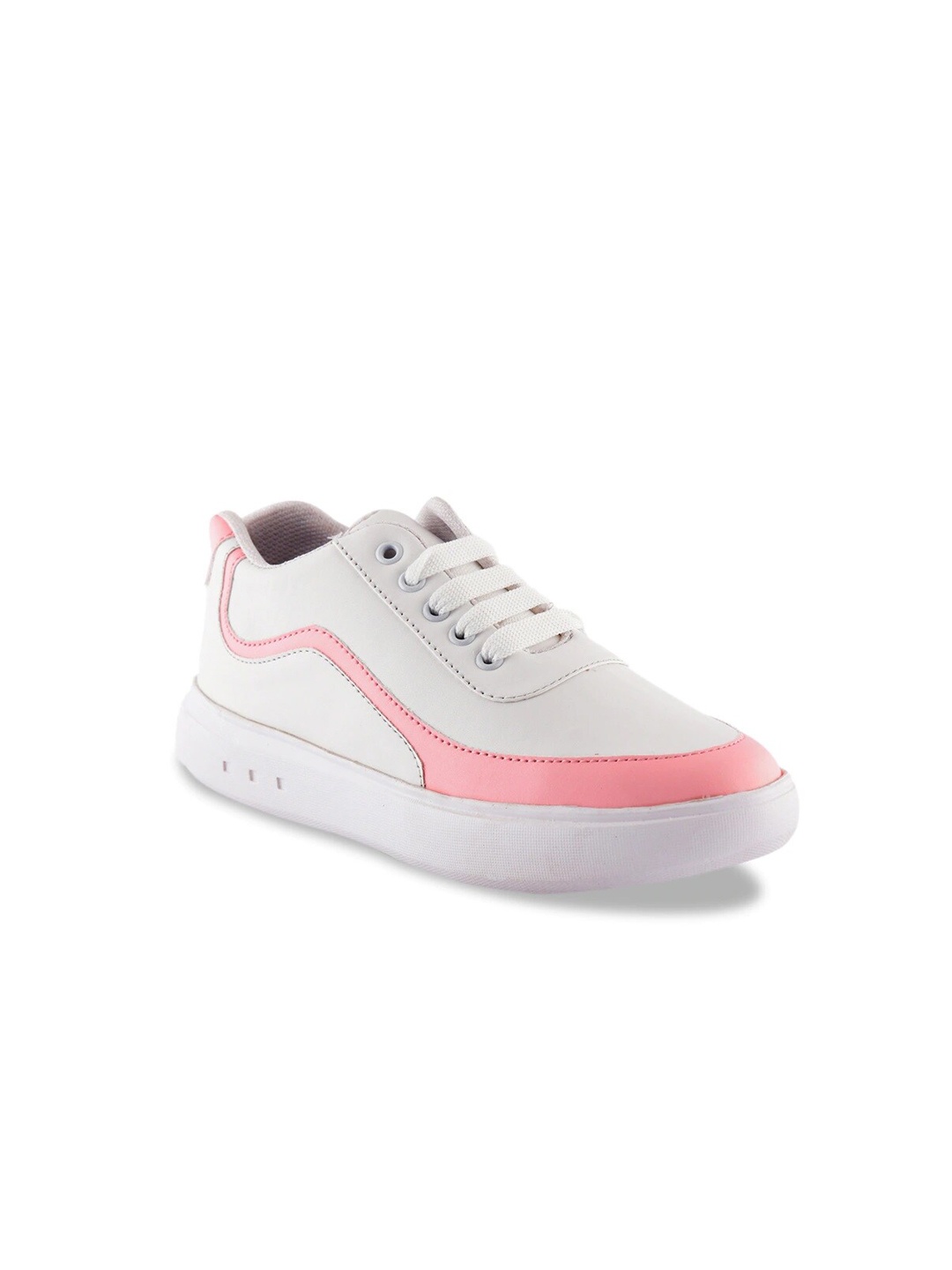 

ZAPATOZ Girls Pink Colourblocked Lightweight Sneakers