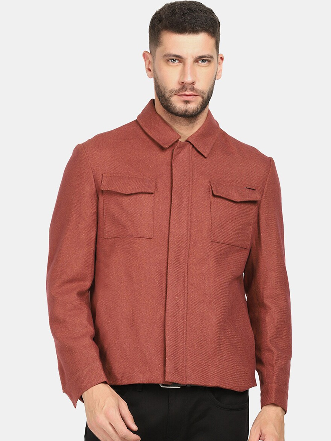 

Blackberrys Men Orange Tailored Jacket