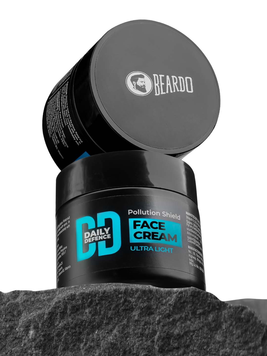 

BEARDO Daily Defence Pollution Shield Ultra Light Face Cream with Niacinamide - 50 g, Black