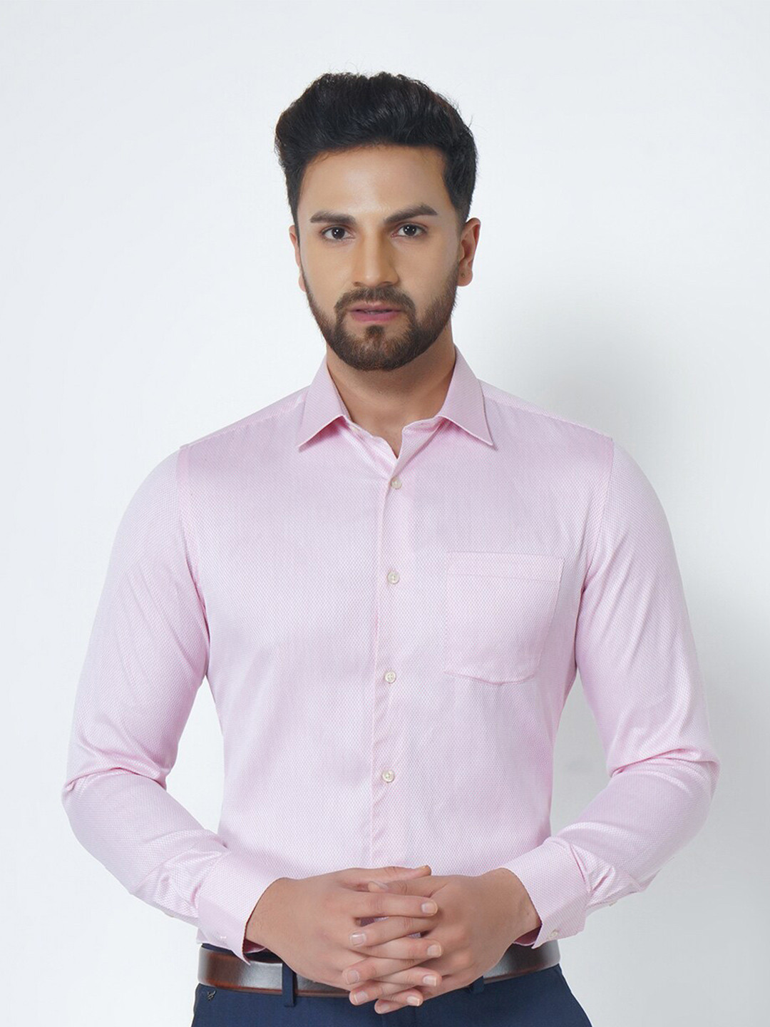 

Blackberrys Men Slim Fit Formal Cotton Shirt, Pink