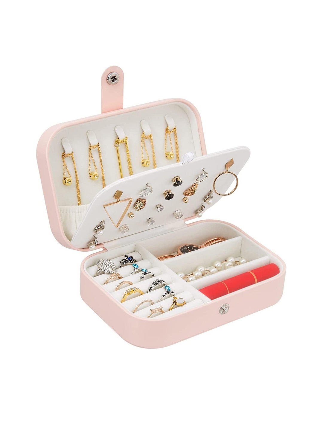 

HSR Women Pink Solid Jewellery Organizer