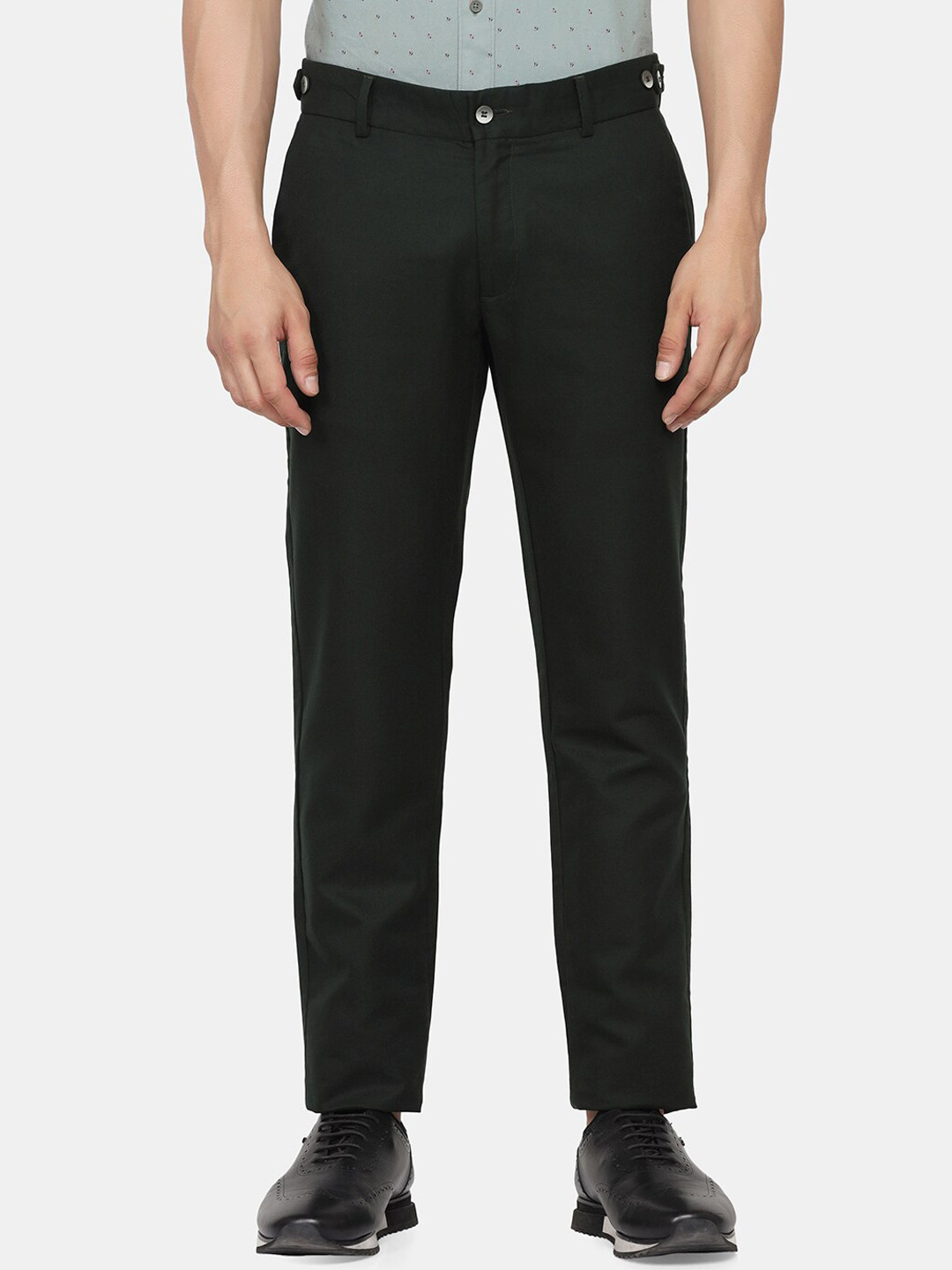 

Blackberrys Men Green Slim Fit Cotton Trouser