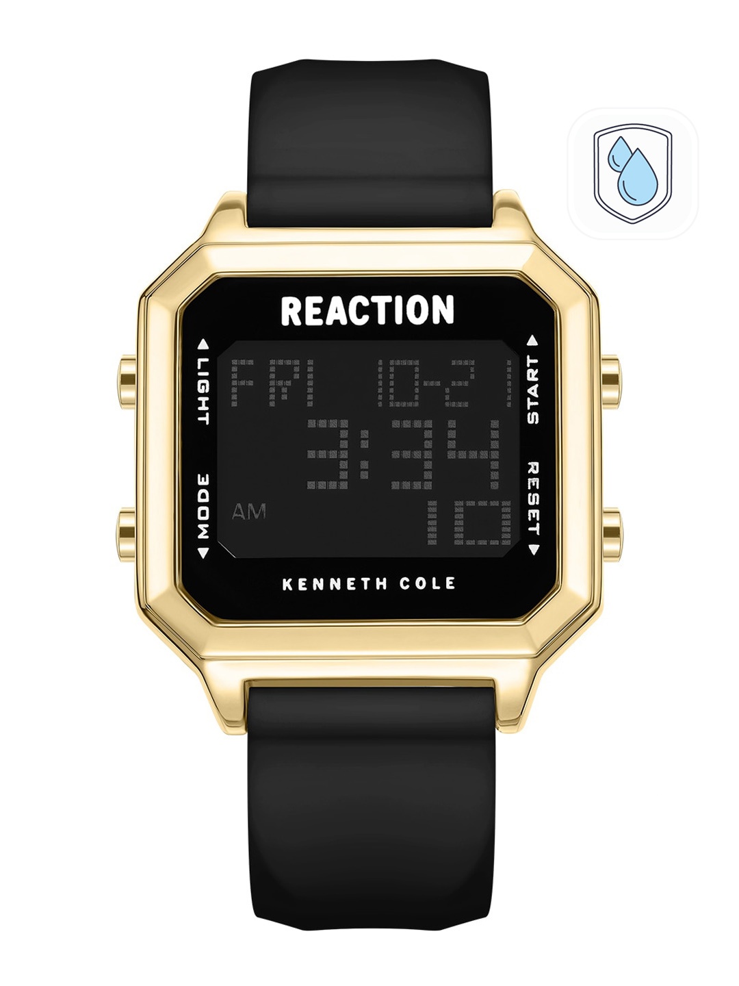 

REACTION KENNETH COLE Unisex Black Dial & Black Straps Digital Watch KRWGP9007804