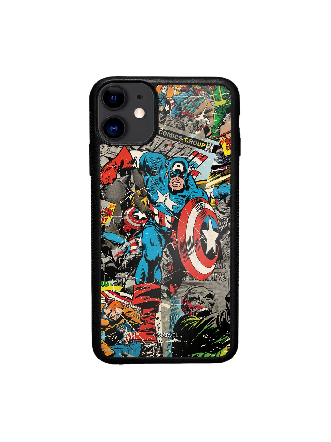 

macmerise Blue & Red Comic Captain America Design iPhone 11 Back Case