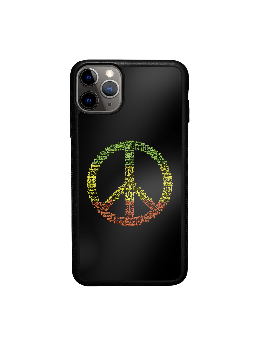 

Macmerise Black Symbol of Peace Design iPhone 11 Pro Back Case